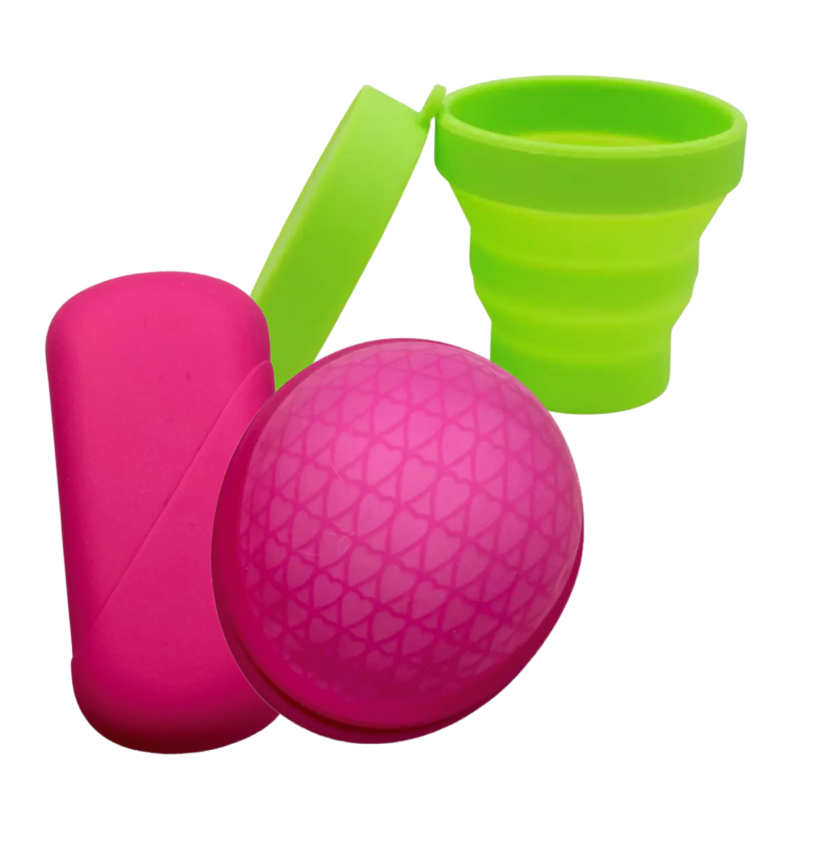 Disco Menstrual Fucsia + Vaso Limpiador